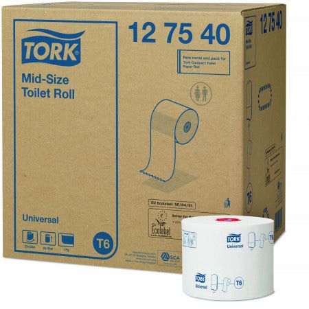 Tork universal toiletpapier compact 1-lgs wit 135 mtr x 10 cm ds à 27 rol (127540)