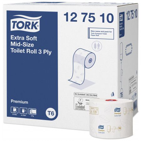Tork premium toiletpapier compact 3-lgs wit 70 mtr x 10 cm ds à 27 rol (127510)