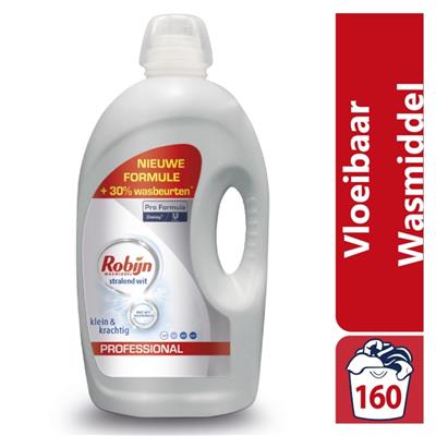 Een Robijn Pro Formula Wasmiddel Klein & Krachtig Stralend Wit 2x4.32L - 160 washes - Geconcentreerd vloeibaar wasmiddel voor de witte was koop je bij ShopXPress