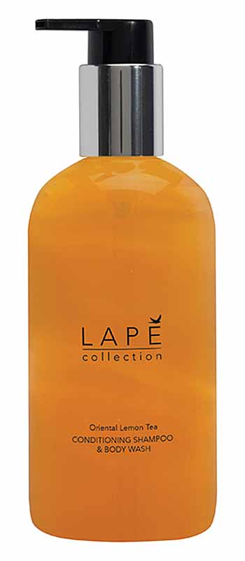 Een LAPĒ Collection O.L.T. Conditioning Shampoo && Body Wash 8x0.3L - Verzorgende Shampoo && Douchegel Oosterse Citroenthee koop je bij ShopXPress