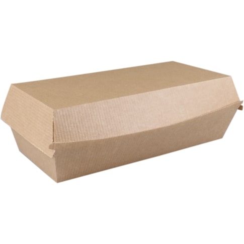 Een Sandwich box 185x85x38mm golfpap. Bruin - FSC 165ST koop je bij ShopXPress