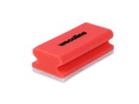 Een Schuurspons rood met handgreep en wit vlies koop je bij ShopXPress