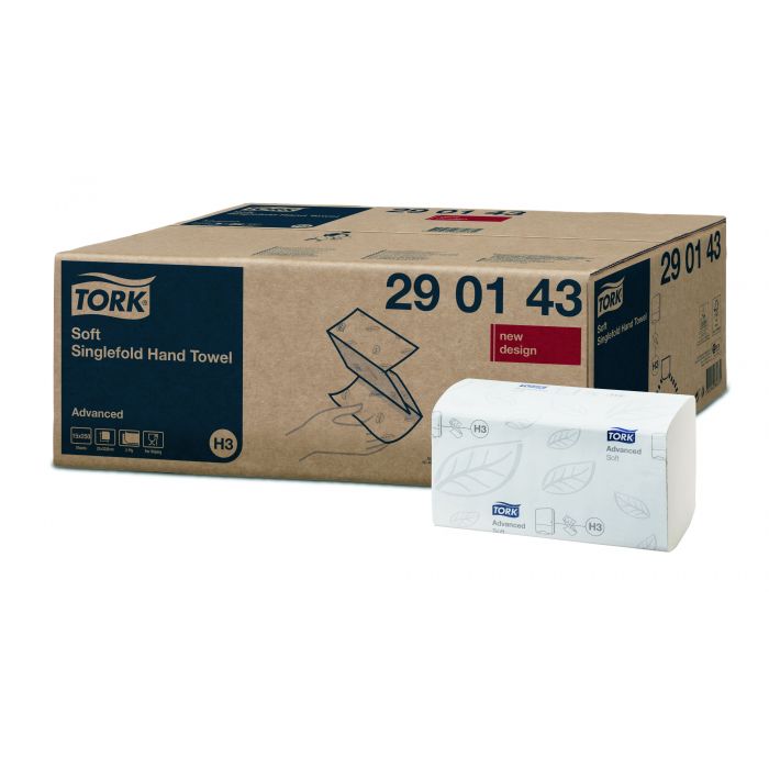Een Tork Zachte Z-vouw Handdoek 2-laags Wit H3 Advanced koop je bij ShopXPress