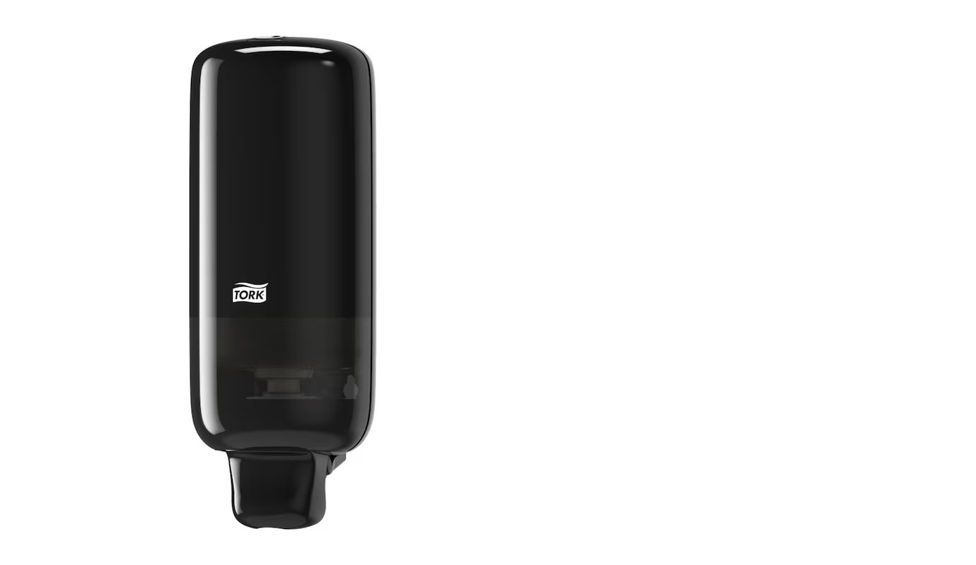 Een Tork dispenser foamzeep zwart 29x11x11 cm per stuk (561508) koop je bij ShopXPress