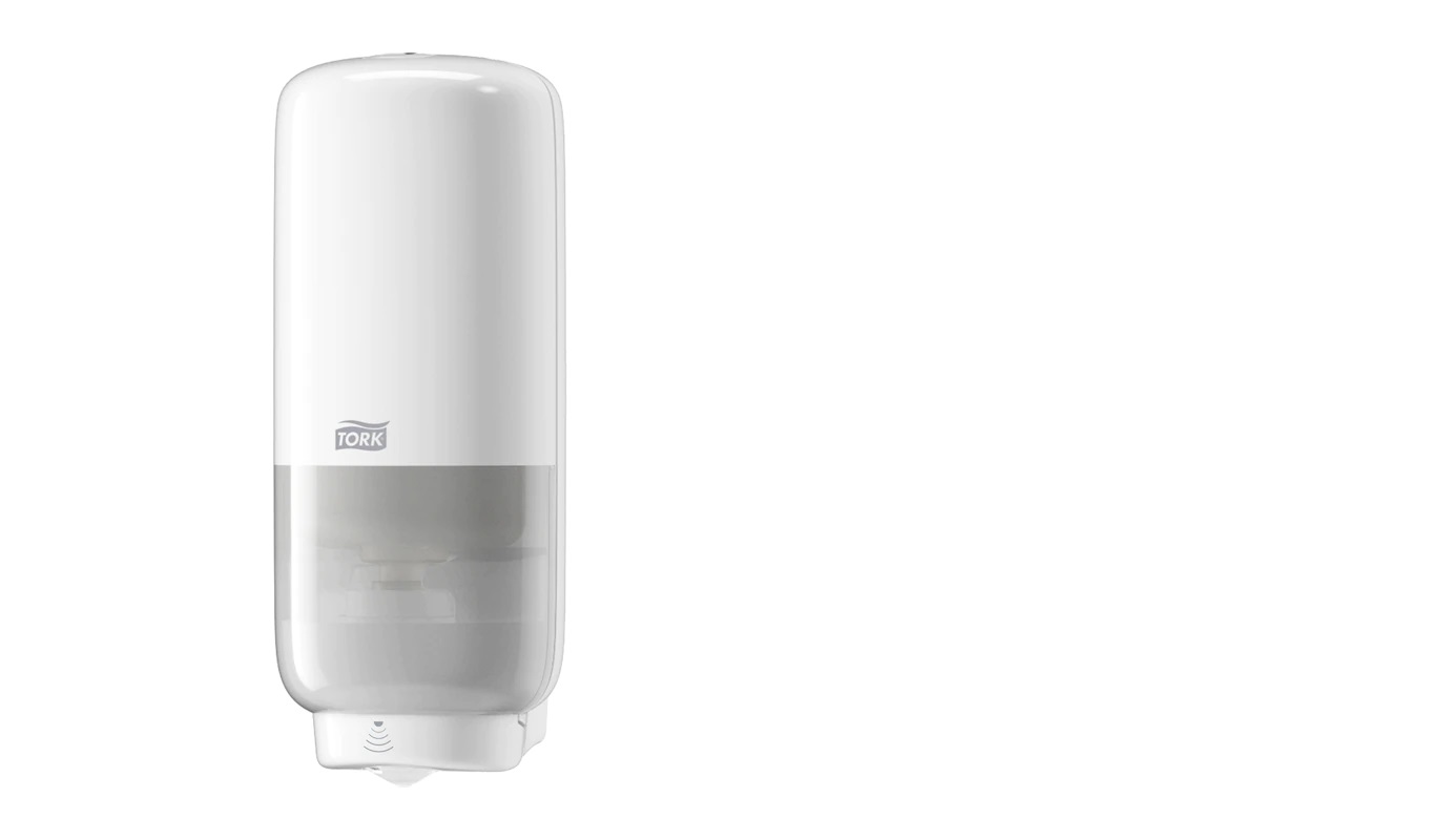 Een Tork dispenser soap foam sensor touch free, wit (561600) koop je bij ShopXPress