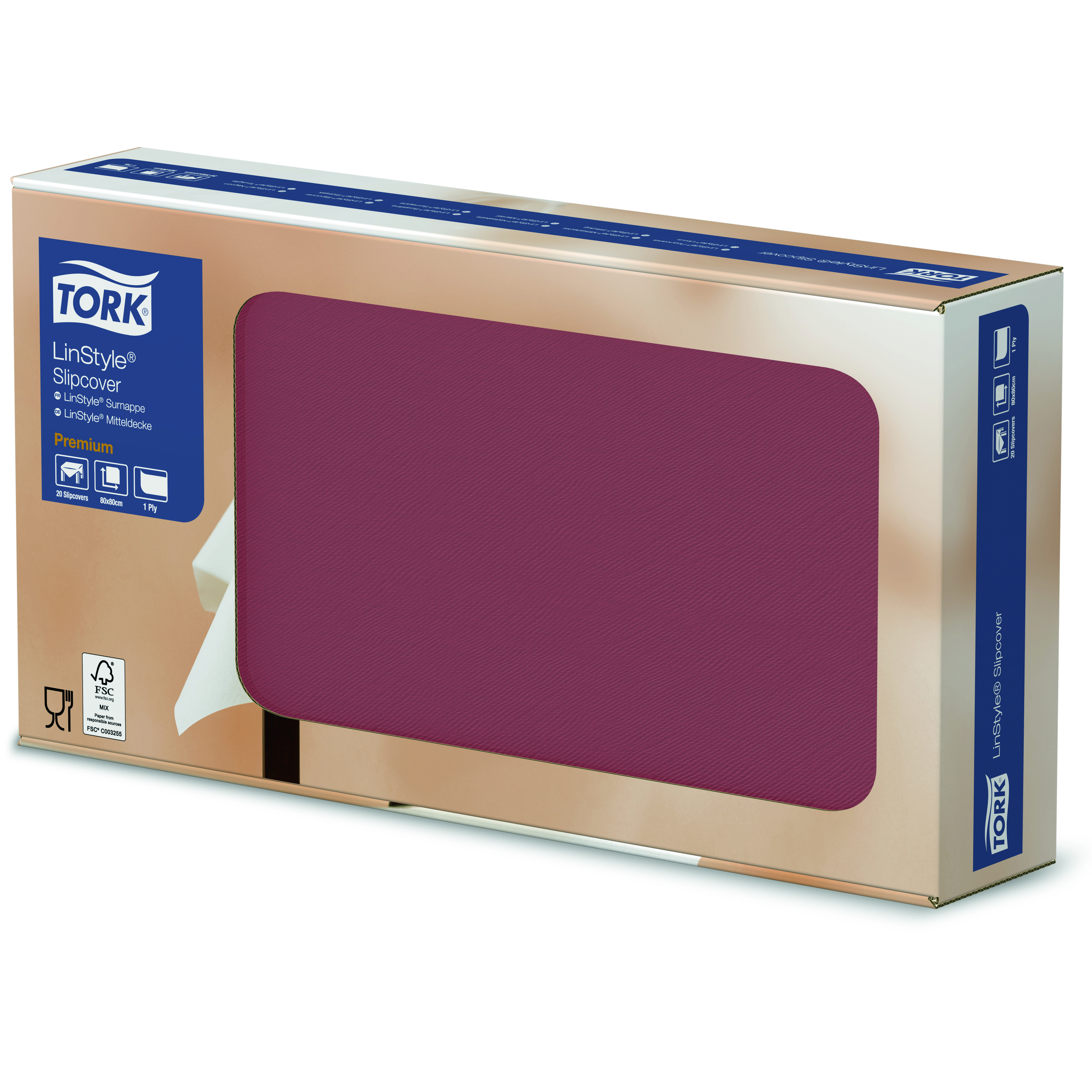 Een Tork LinStyle® Napperon 5x20 burgundy koop je bij ShopXPress