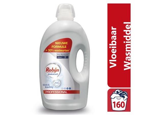 Een Robijn Pro Formula Wasmiddel Klein & Krachtig Stralend Wit 2x4.32L - 160 washes - Geconcentreerd vloeibaar wasmiddel voor de witte was koop je bij ShopXPress