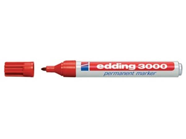 Een Edding permanent marker 3000 rood koop je bij ShopXPress
