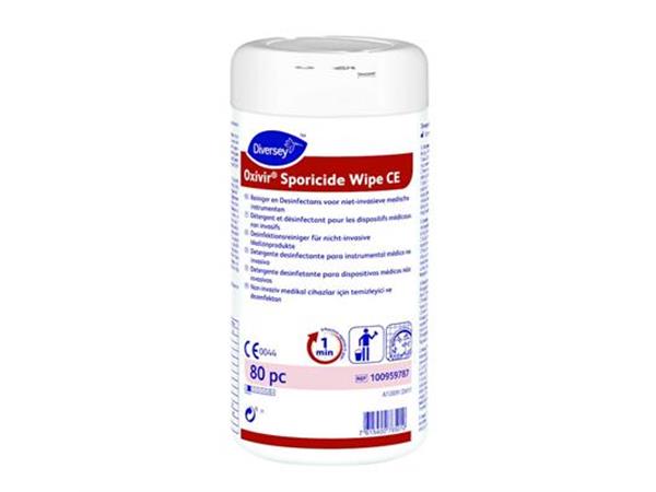 Een Oxivir Sporicide Wipe CE 12x80st - Reiniger- en desinfectant voor niet-invasieve medische hulpmiddelen koop je bij ShopXPress