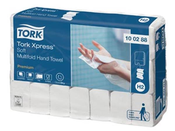 Een Tork Xpress® Soft Multifold Hand Towel I-vouw 2-LGS WIT, 21X34 CM PAK À 2310 Stuks (100288) koop je bij ShopXPress