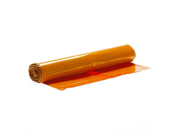 Een Afvalzak 58x100cm t25 oranje hdpe 60 liter - 20zakken koop je bij ShopXPress