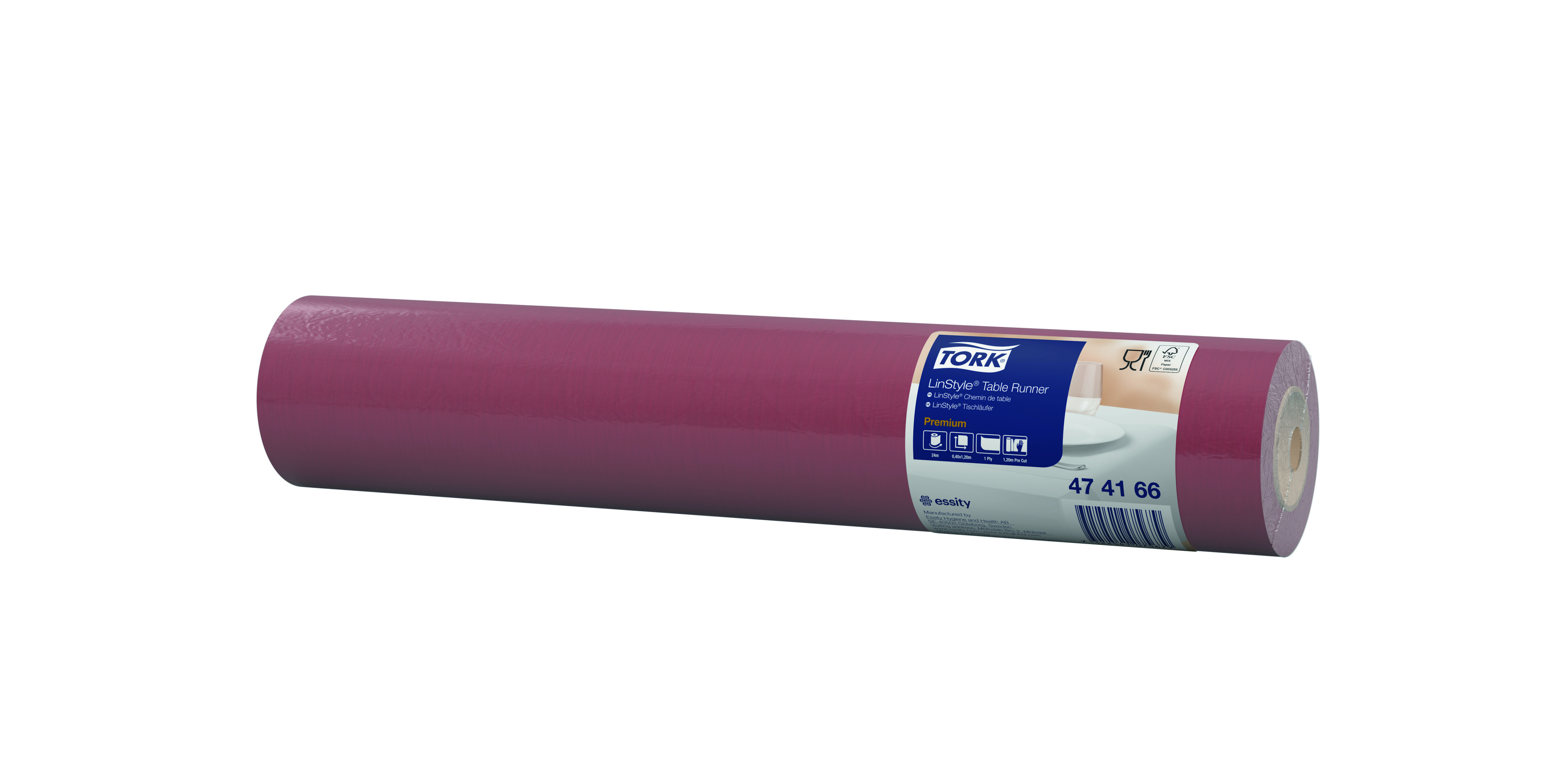 Een Tork LinStyle® Tafelloper 4x24m burgundy koop je bij ShopXPress