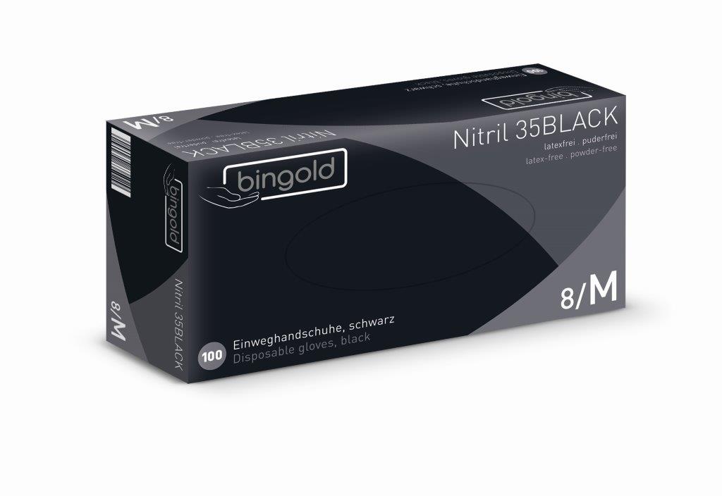 Een 100 stuks Nitril onderzoekshandschoenen zwart L koop je bij ShopXPress