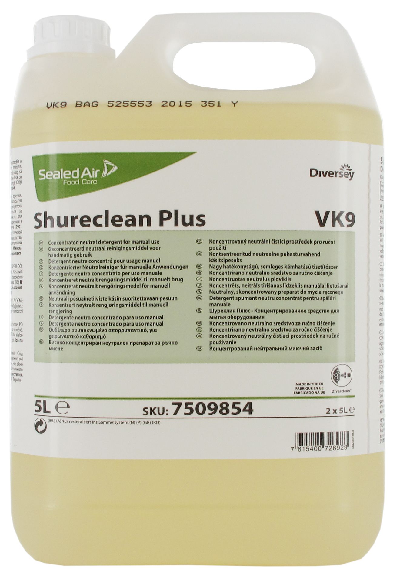 Een DI Shureclean Plus VK9 2x5L W1779 koop je bij ShopXPress
