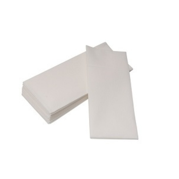 Een 500 x Servet airlaid wit 40x40cm, 1/8 boekvouw, koop je bij ShopXPress