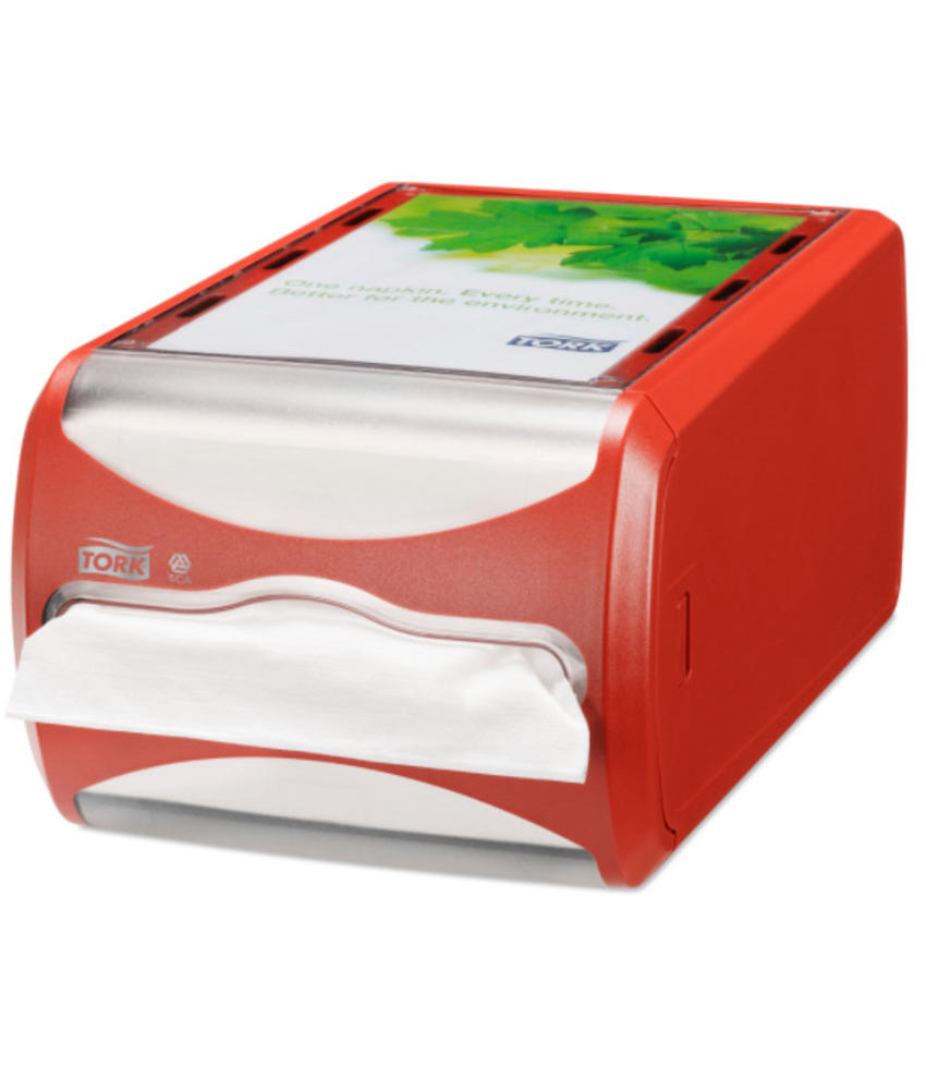 Een Tork Xpressnap® Counter servetdispenser rood (N4) koop je bij ShopXPress