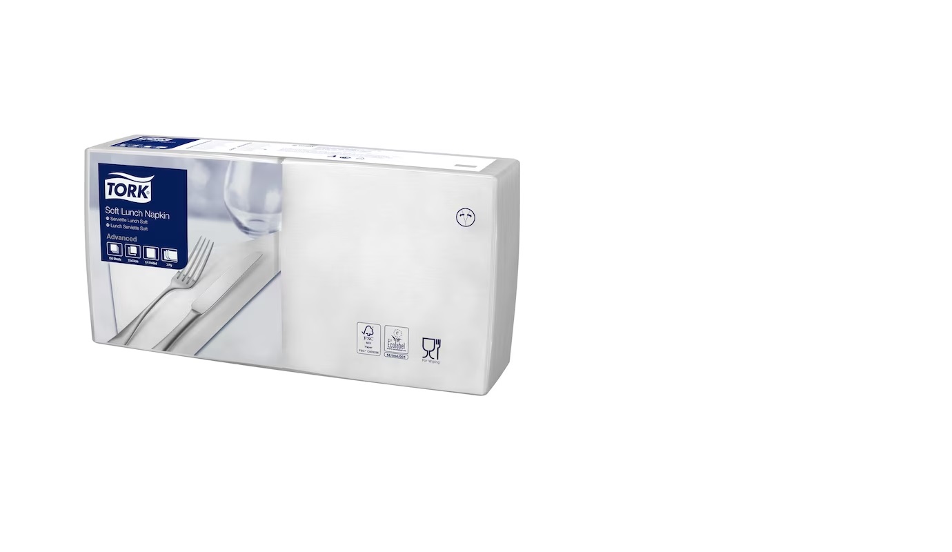 Een Tork LinStyle® Dinnerservet XL 48x48cm 1/8-vouw 6x50 wit koop je bij ShopXPress